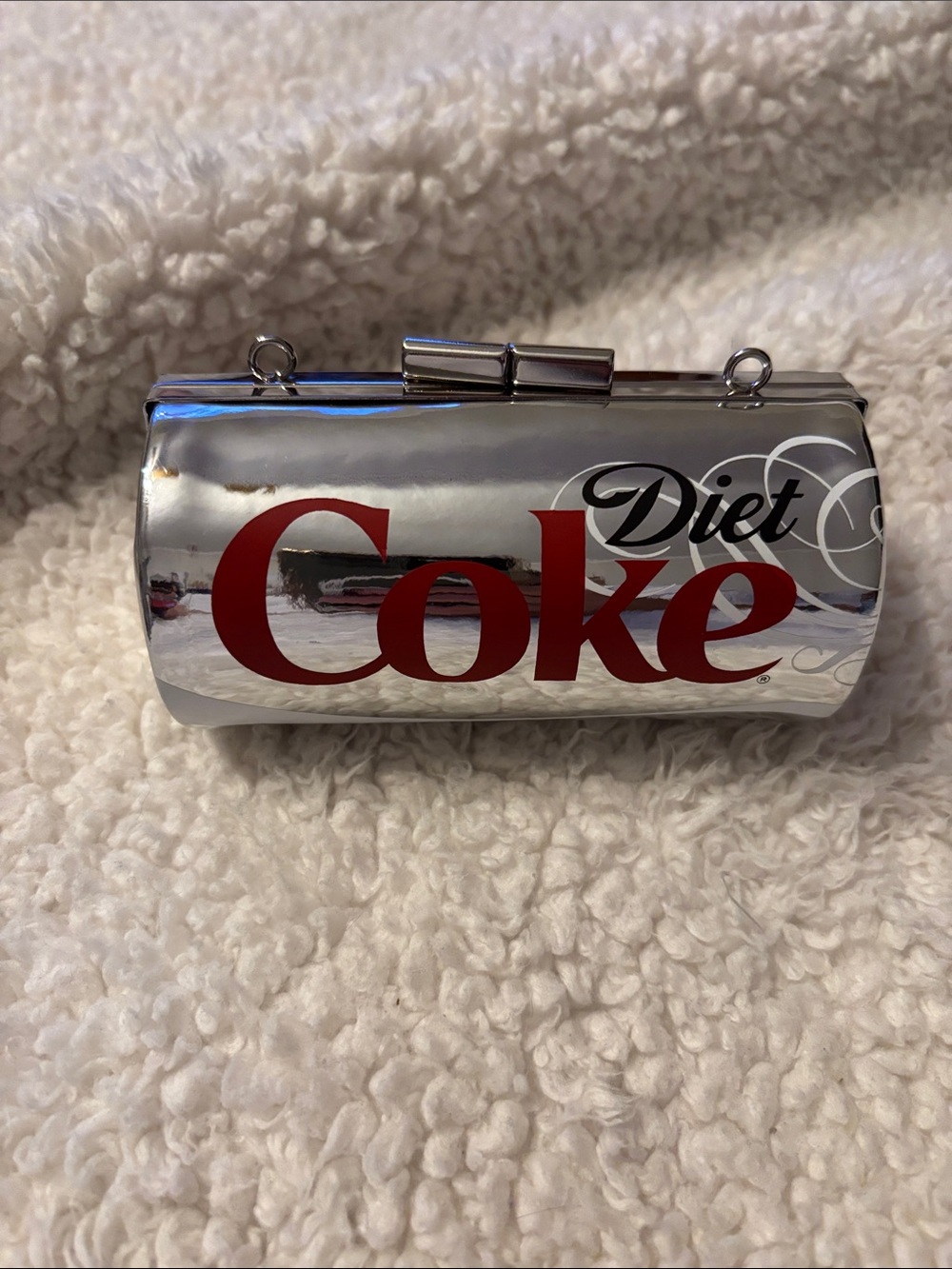 Coca Cola Silver and Red Can Clutch